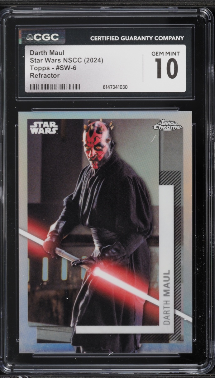 2024 Topps Chrome Star Wars NSCC Refractor Darth Maul #SW-6 CGC 10 GEM MINT