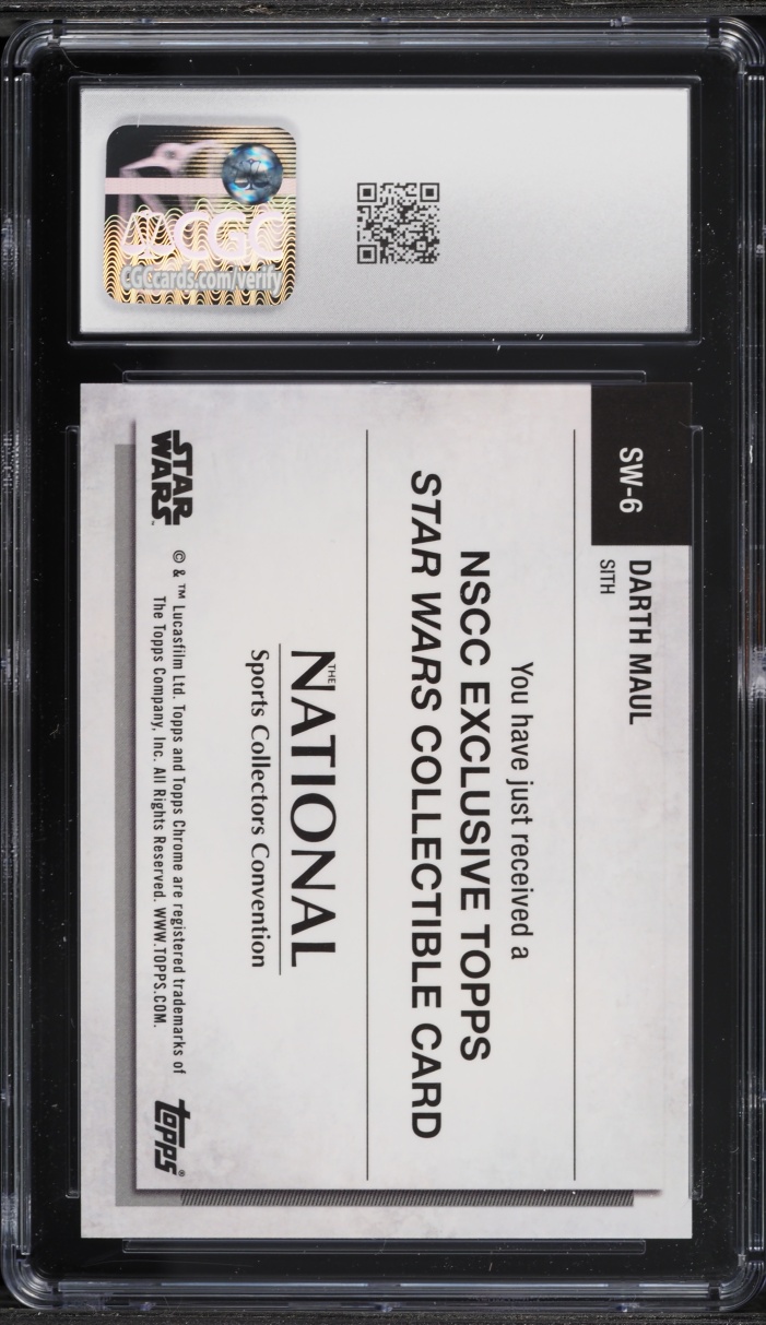 2024 Topps Chrome Star Wars NSCC Refractor Darth Maul #SW-6 CGC 10 GEM MINT