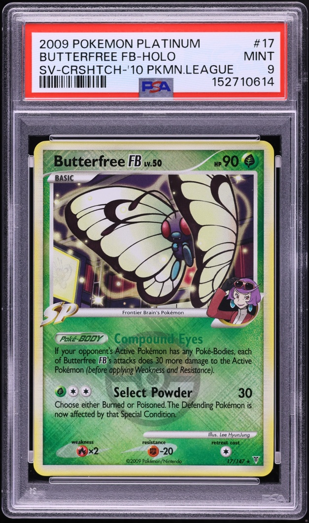 2009 Pokemon Platinum Supreme Victors Holo Butterfree FB #17 PSA 9 MINT