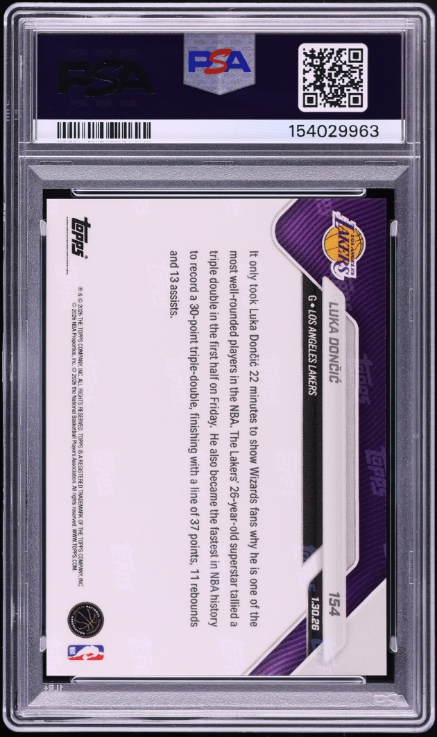 2025 Topps Now Luka Doncic #154 PSA 10 GEM MINT