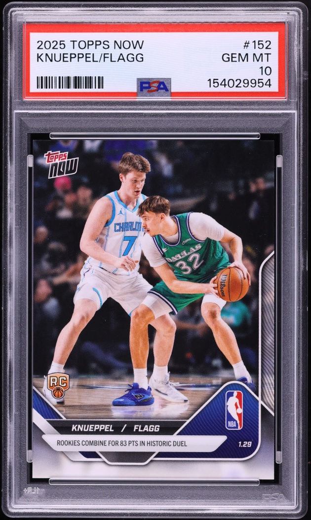 2025 Topps Now Kon Knueppel & Cooper Flagg ROOKIE #152 PSA 10 GEM MINT