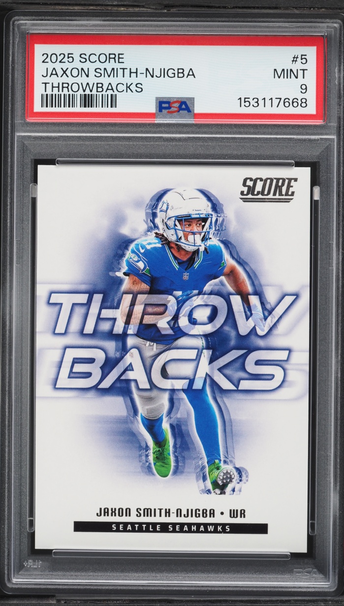 2025 Score Throwbacks Jaxon Smith-Njigba #5 PSA 9 MINT