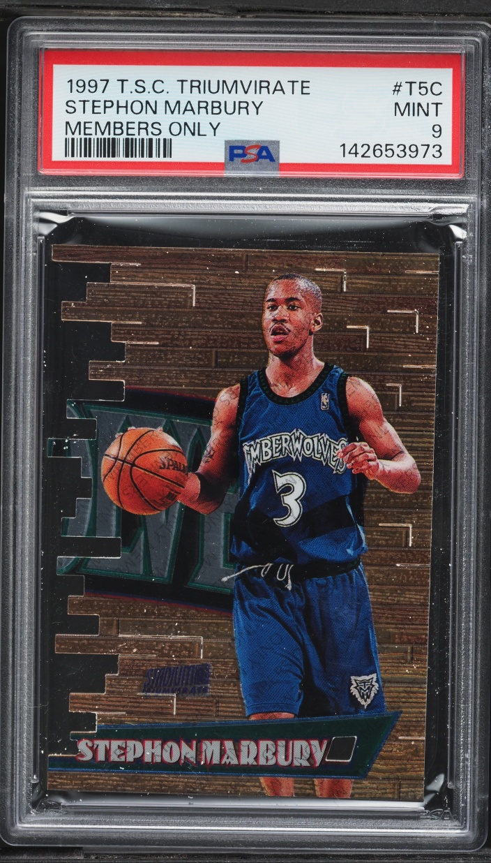 1997 Stadium Club Triumvirate Members Only Die-Cut Stephon Marbury #T5C PSA 9 MINT