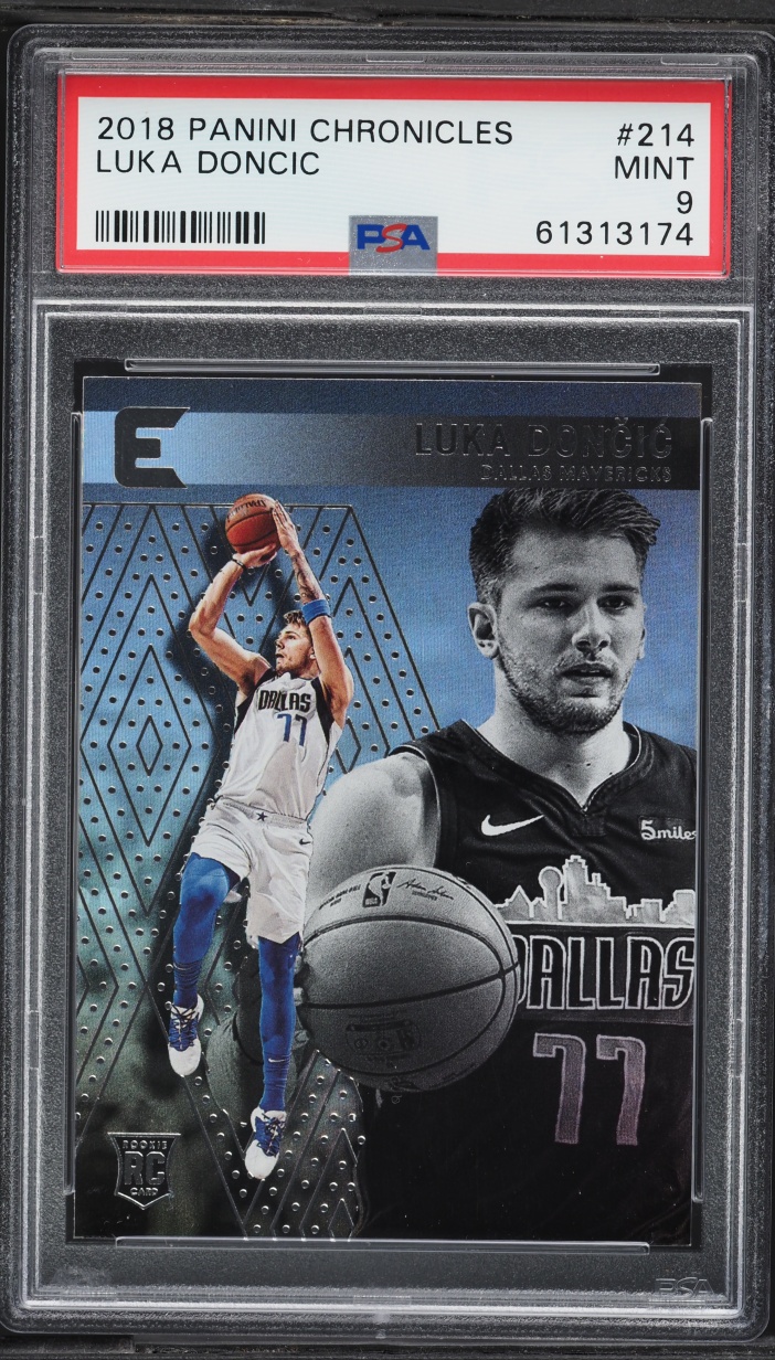 2018 Panini Chronicles Essentials Luka Doncic ROOKIE #214 PSA 9 MINT