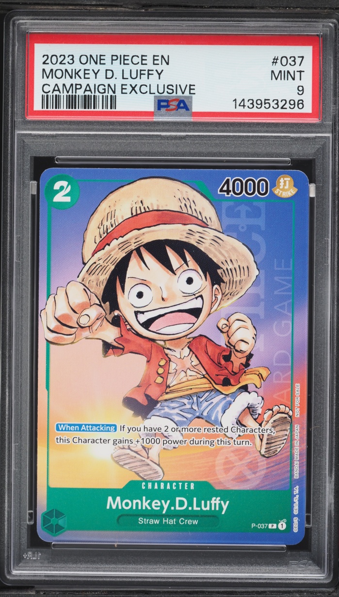 2023 One Piece Promo Campaign Exclusive Monkey D. Luffy #P-037 PSA 9 MINT