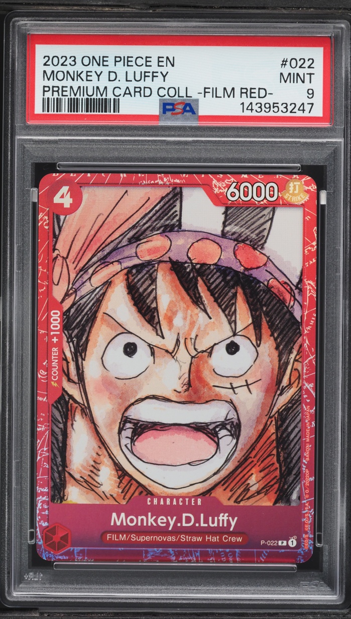 2023 One Piece Promo Premium Collection Film Red Monkey D. Luffy #P-022 PSA 9 MINT