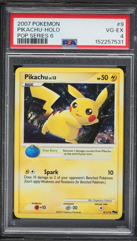 2007 Pokemon POP Series 6 Holo Pikachu #9 PSA 4 VGEX on Fanatics