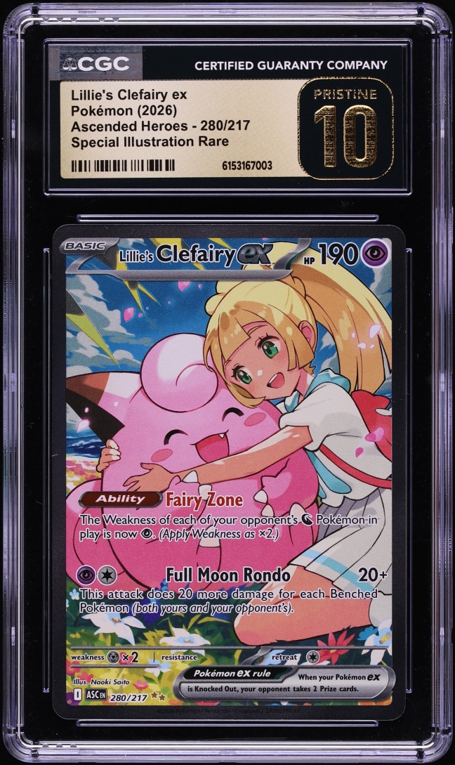 2026 Pokemon Mega Evolution Ascended Heroes SIR Lillie's Clefairy ex #280 CGC 10 PRISTINE