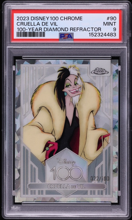 2025 Topps Chrome Disney Green Wave Refractors #103 Cruella de Vil 