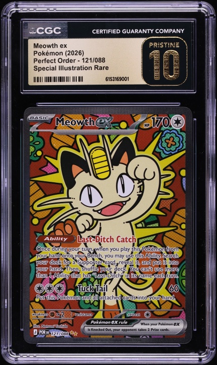 2026 Pokemon Japanese Mega Nihil Zero SAR Meowth ex #114 CGC 9