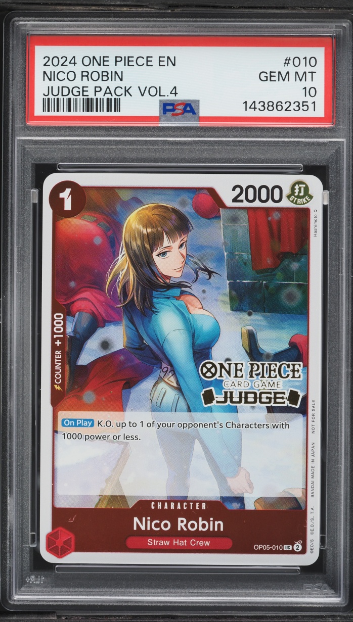 2024 One Piece Judge Pack Volume 4 Nico Robin #010 PSA 10 GEM MINT