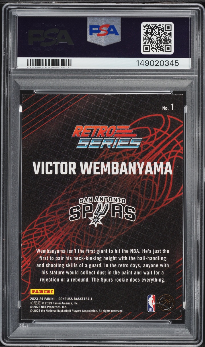 2023 Donruss Retro Series Victor Wembanyama ROOKIE #1 PSA 6 EXMT