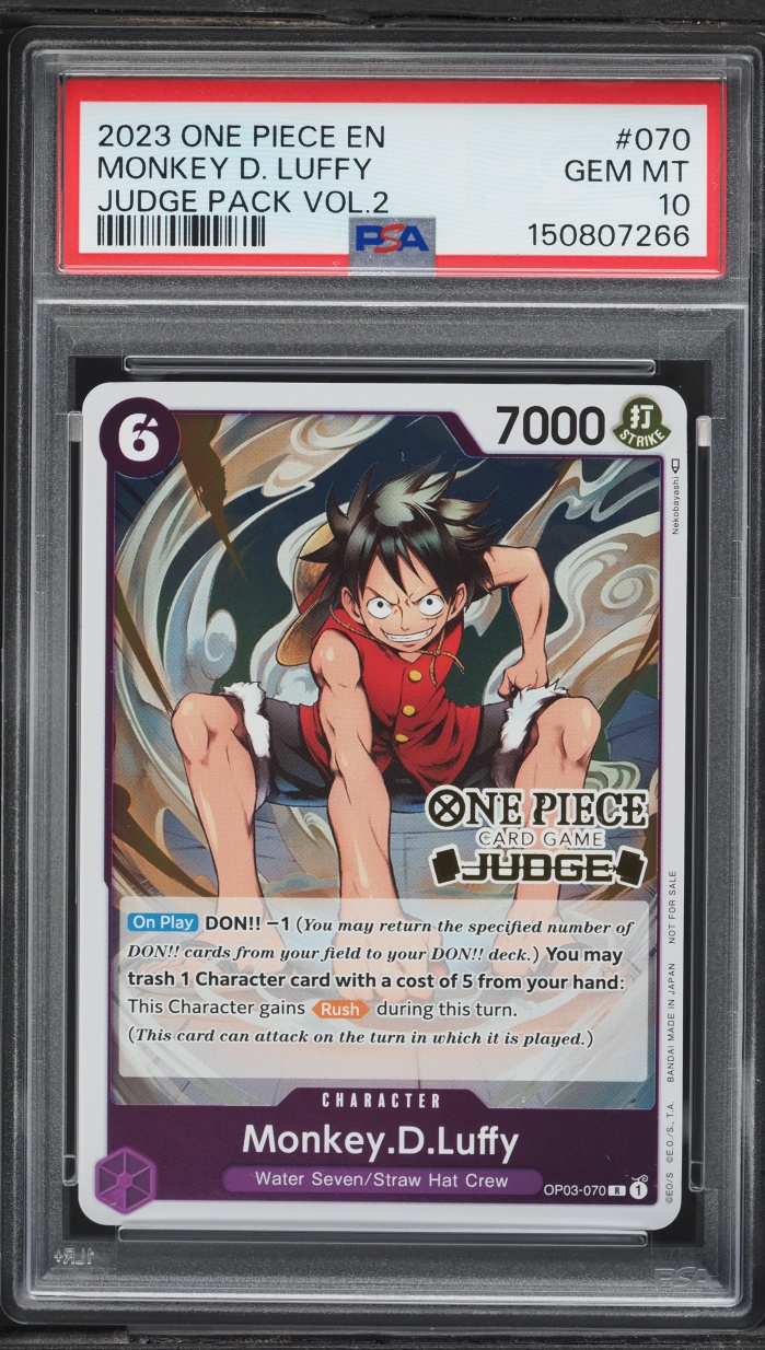 2023 One Piece Judge Pack Volume 2 Monkey D. Luffy #OP03-070 PSA 10 GEM MINT