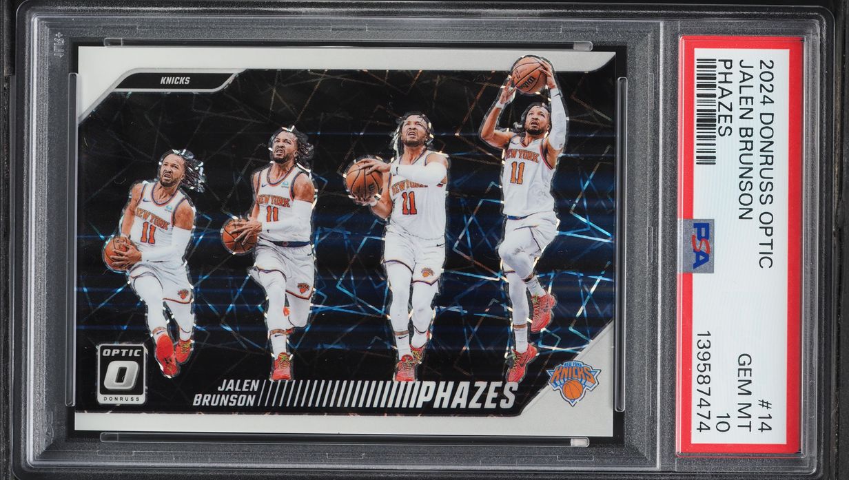 2024 Donruss Optic Phazes Prizm Jalen Brunson #14 PSA 10 GEM MINT