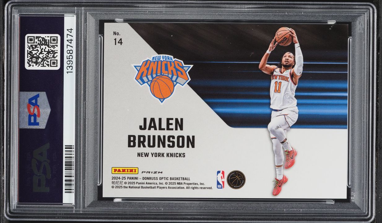 2024 Donruss Optic Phazes Prizm Jalen Brunson #14 PSA 10 GEM MINT