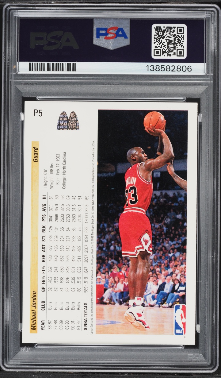 1992 Upper Deck McDonald's Michael Jordan #P5 PSA 10 GEM MINT