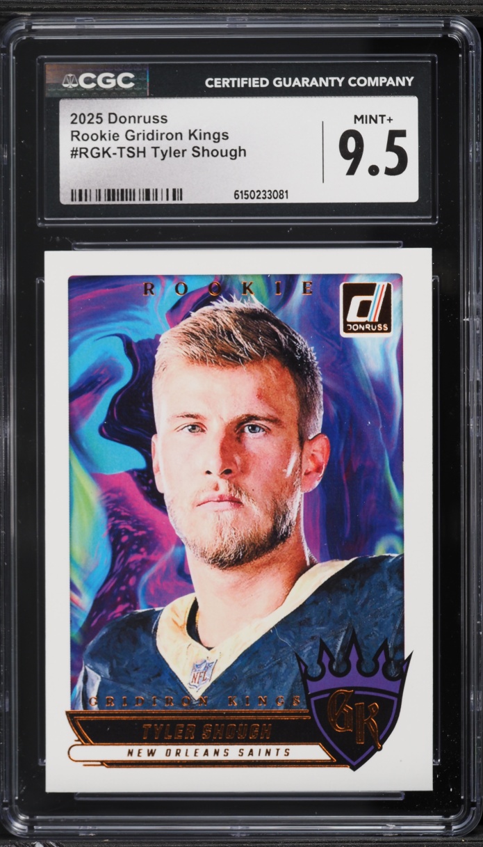 2025 Donruss Gridiron Kings Tyler Shough ROOKIE #RGK-TSH CGC 9.5 MINT+