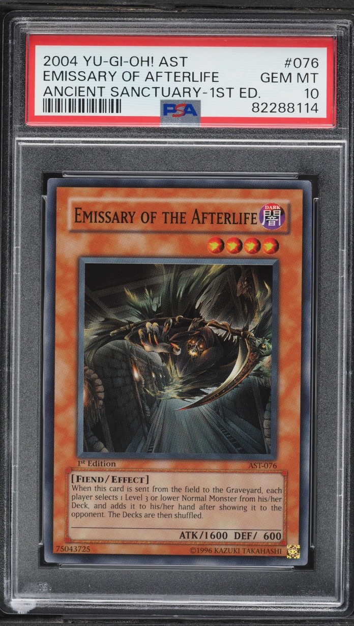 2004 YU-GI-OH! AST-ANCIENT SANCTUARY #076 EMISSARY OF AFTERLIFE ANCIENT SANCTUARY-1ST ED.