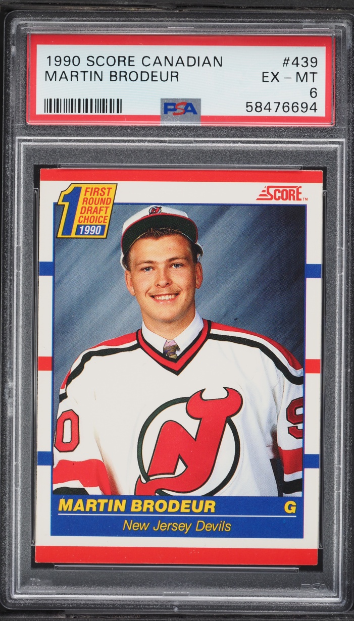 1990 Score Canadian Martin Brodeur ROOKIE #439 PSA 6 EXMT