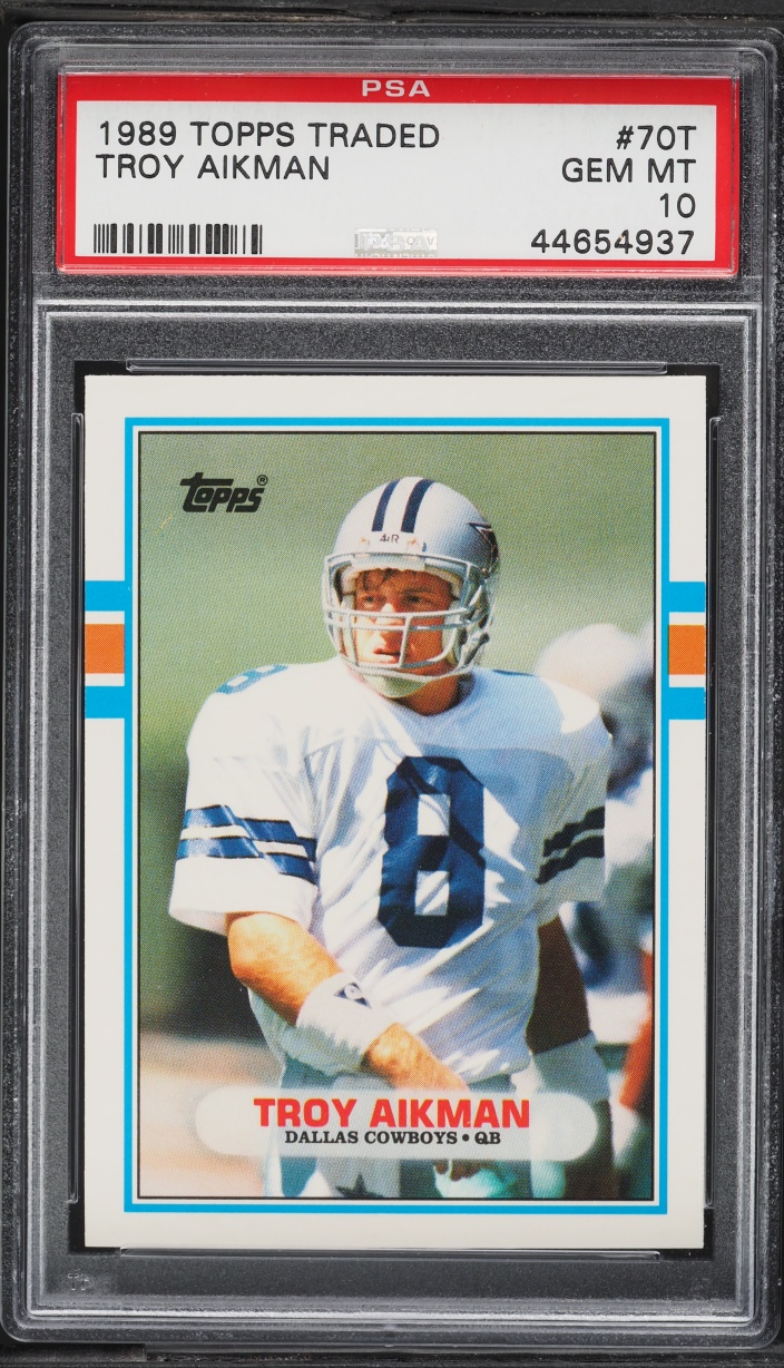 1989 Topps Traded Troy Aikman ROOKIE #70T PSA 10 GEM MINT
