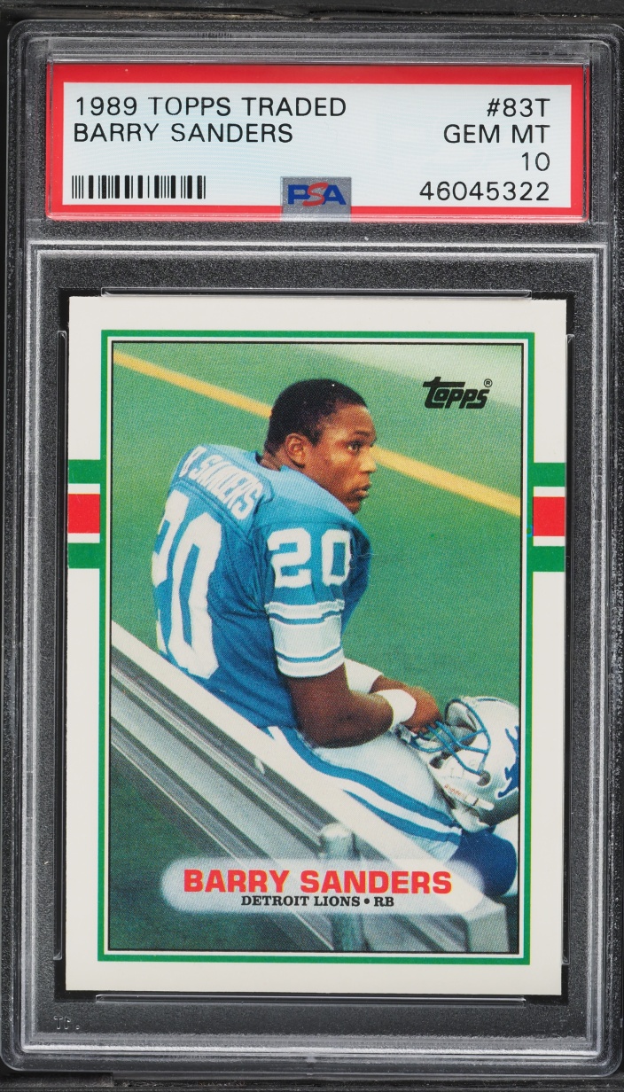 1989 Topps Traded Barry Sanders ROOKIE #83T PSA 10 GEM MINT