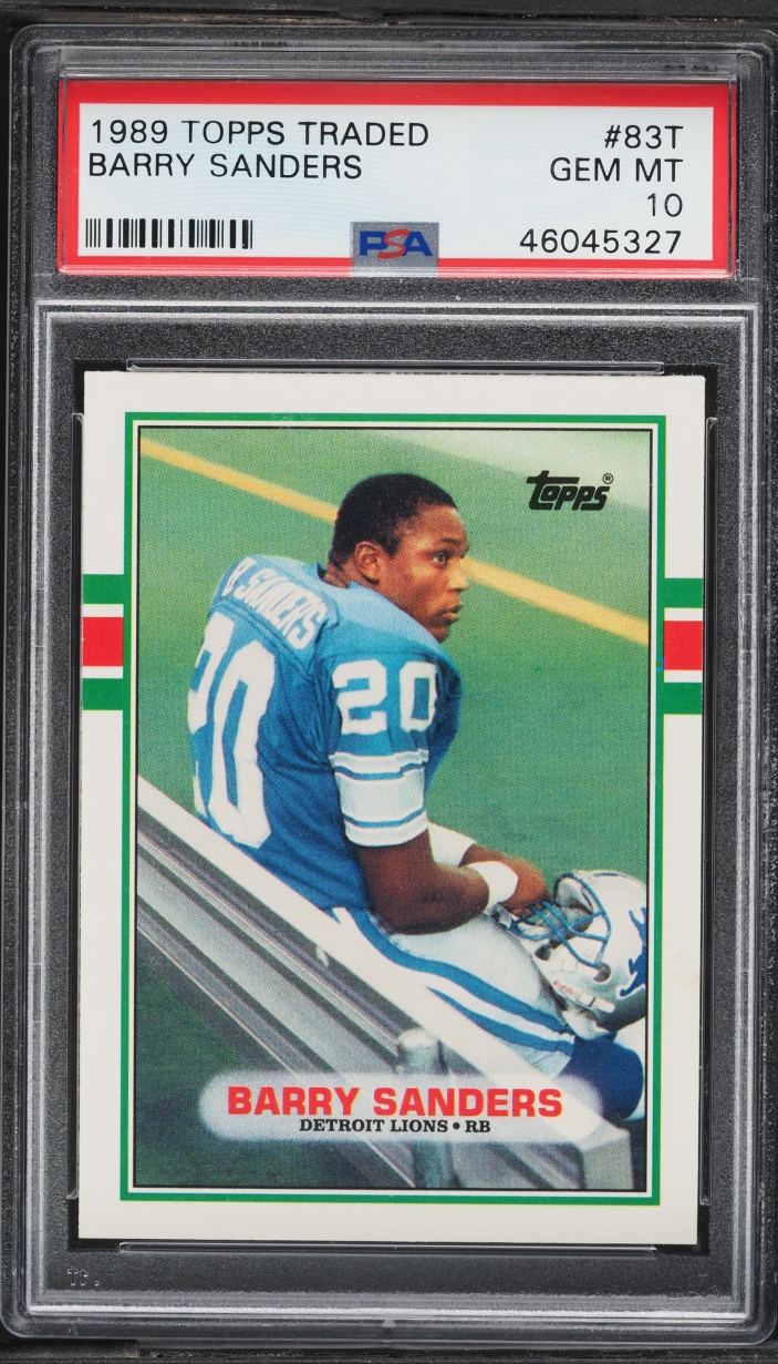 1989 Topps Traded Barry Sanders ROOKIE #83T PSA 10 GEM MINT