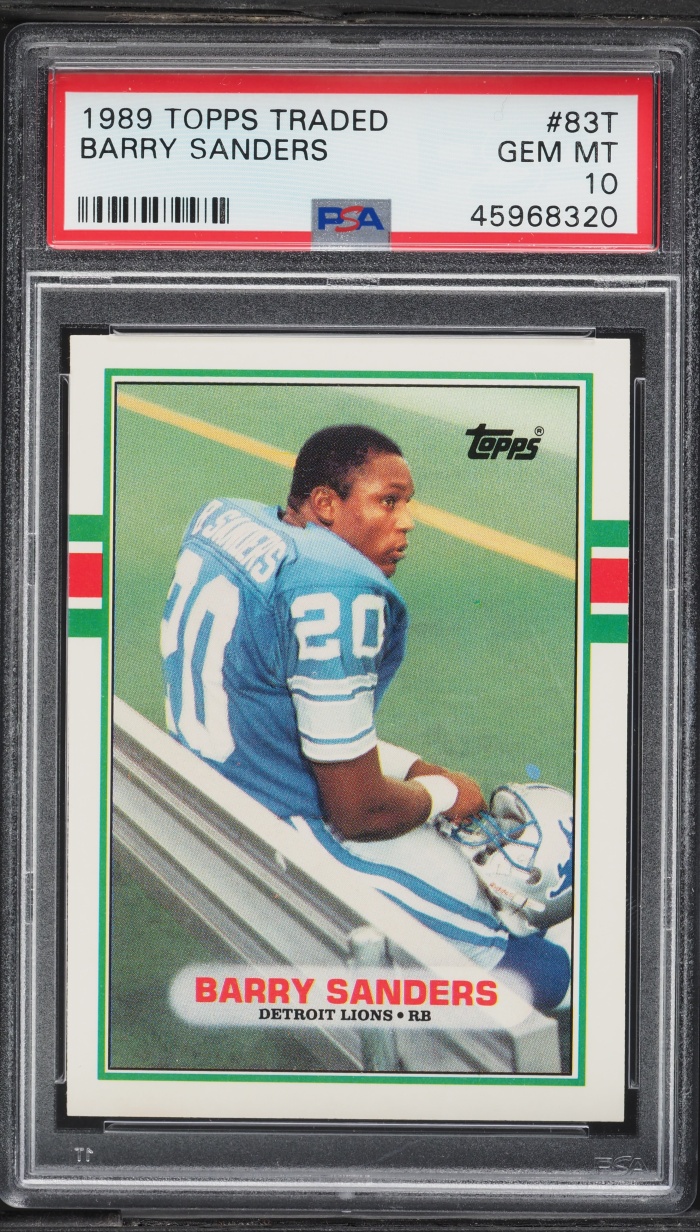 1989 Topps Traded Barry Sanders ROOKIE #83T PSA 10 GEM MINT