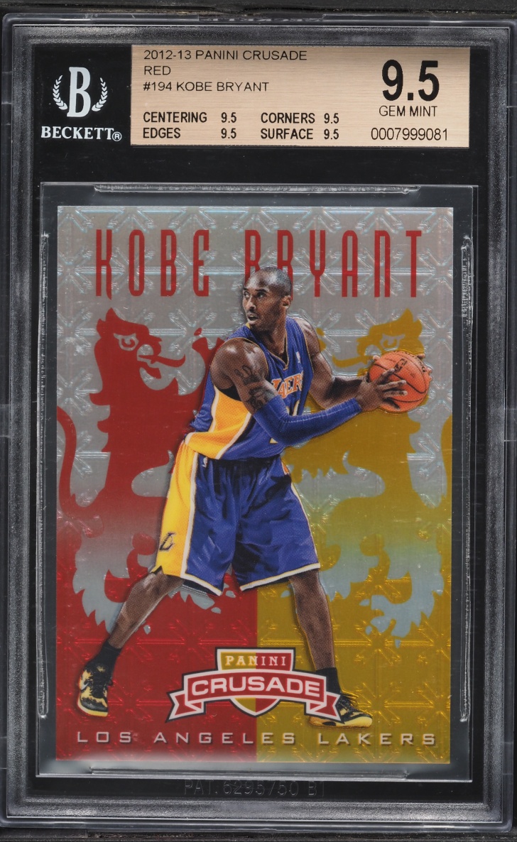 2012 Panini Crusade Red & Gold Kobe Bryant /99 #194 BGS 9.5 GEM MINT