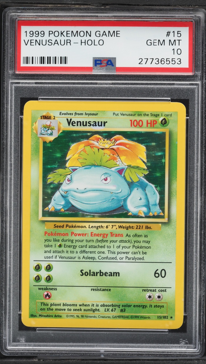 1999 Pokemon Game Venusaur Holo #15 PSA 10 | Card Ladder