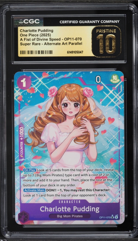 2025 One Piece A Fist Divine Speed Alt Art Charlotte Pudding #OP11