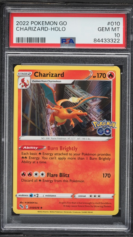 charizard pokemon go card psa 10 Radiant 011/078 Is the psa 10 radiant