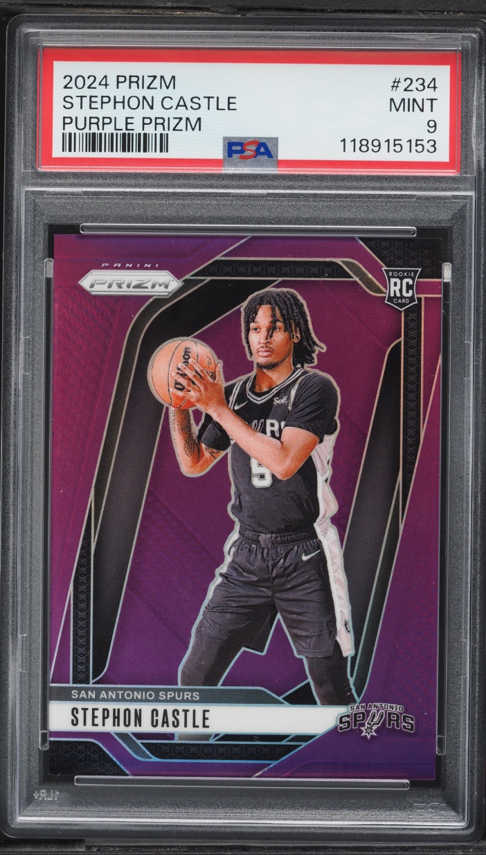 2024 Panini Prizm Purple Stephon Castle ROOKIE /99 #234 PSA 9 MINT