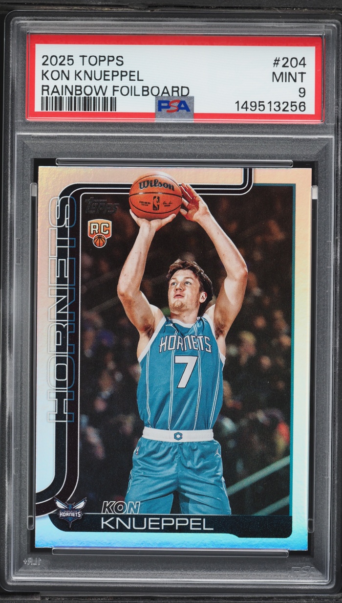 2025 Topps Rainbow Foilboard Kon Knueppel ROOKIE #204 PSA 9 MINT