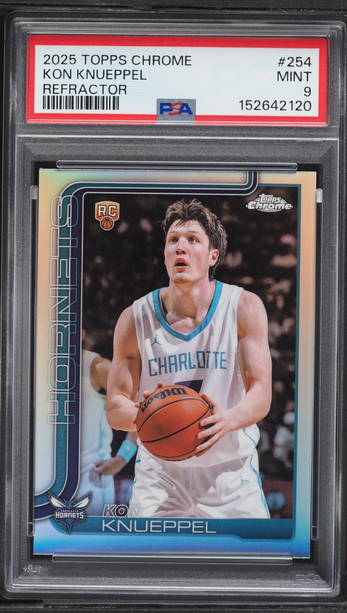2025 Topps Chrome Refractor Kon Knueppel ROOKIE #254 PSA 9 MINT