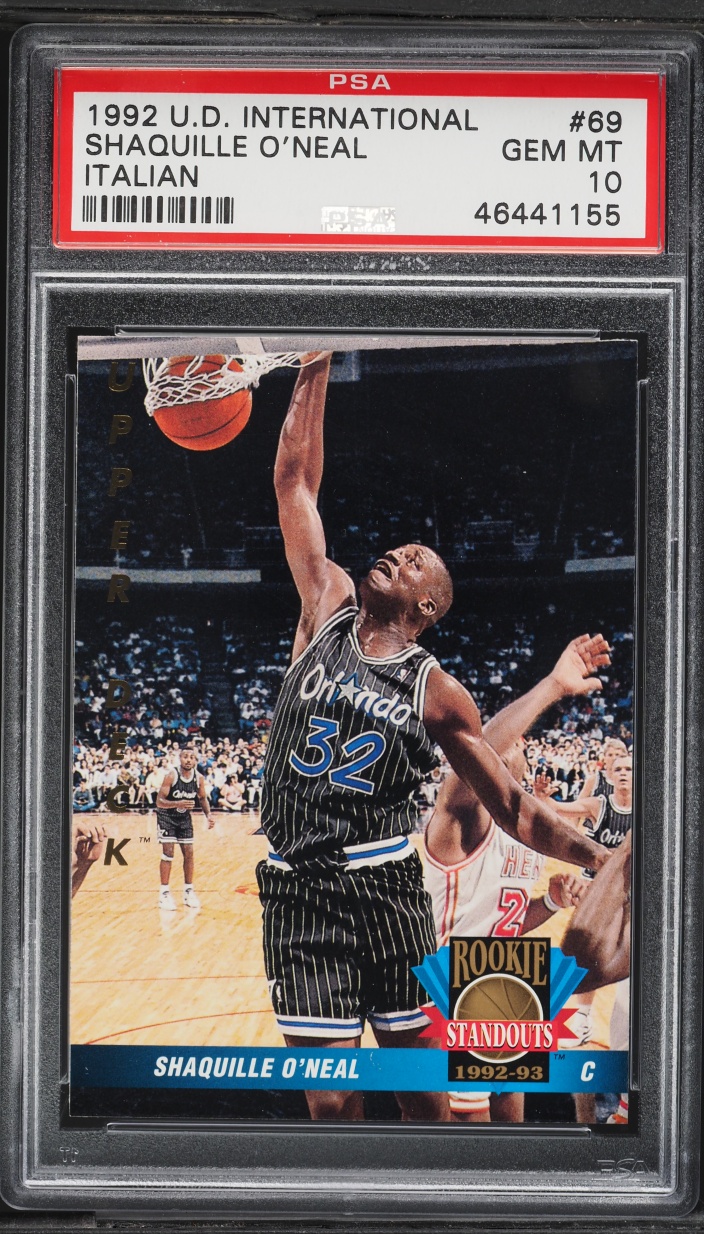 1992 Upper Deck International Italian Shaquille O'Neal ROOKIE #69 PSA 10 GEM MINT