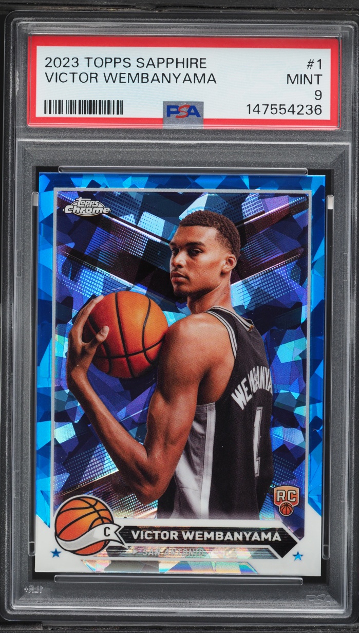 2023 Topps Chrome Sapphire Victor Wembanyama ROOKIE #1 PSA 9 MINT