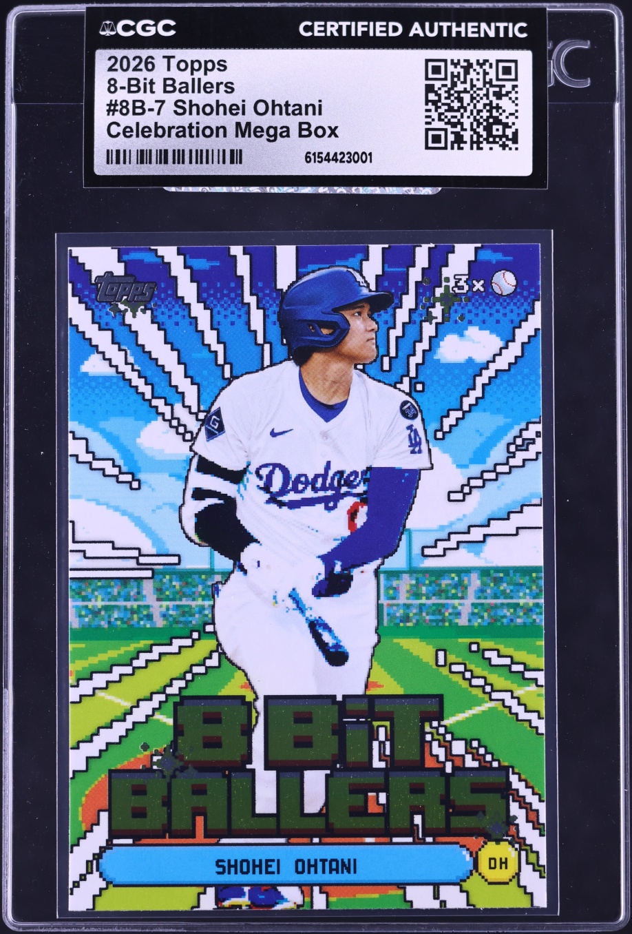 2026 Topps 8-Bit Ballers Celebration Mega Box Shohei Ohtani #8B-7 CGC AUTH