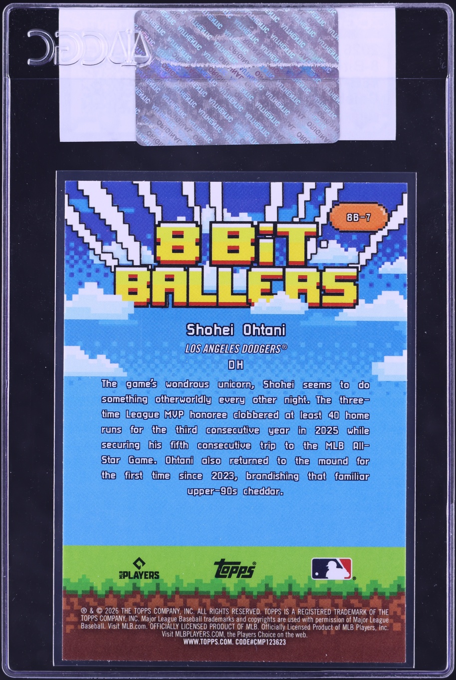 2026 Topps 8-Bit Ballers Celebration Mega Box Shohei Ohtani #8B-7 CGC AUTH