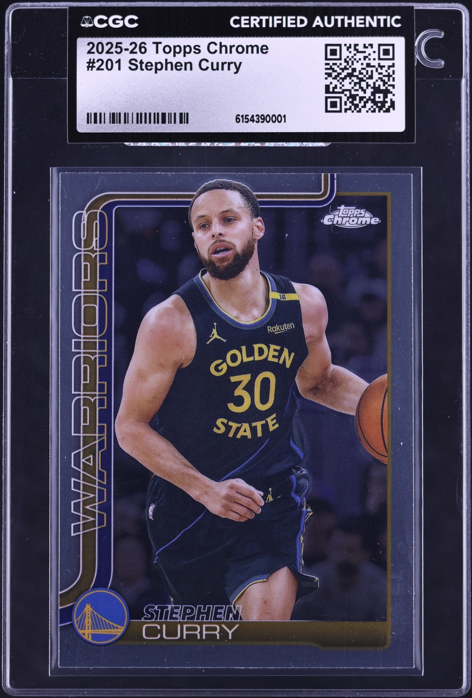 2025 Topps Chrome Stephen Curry #201 CGC AUTH