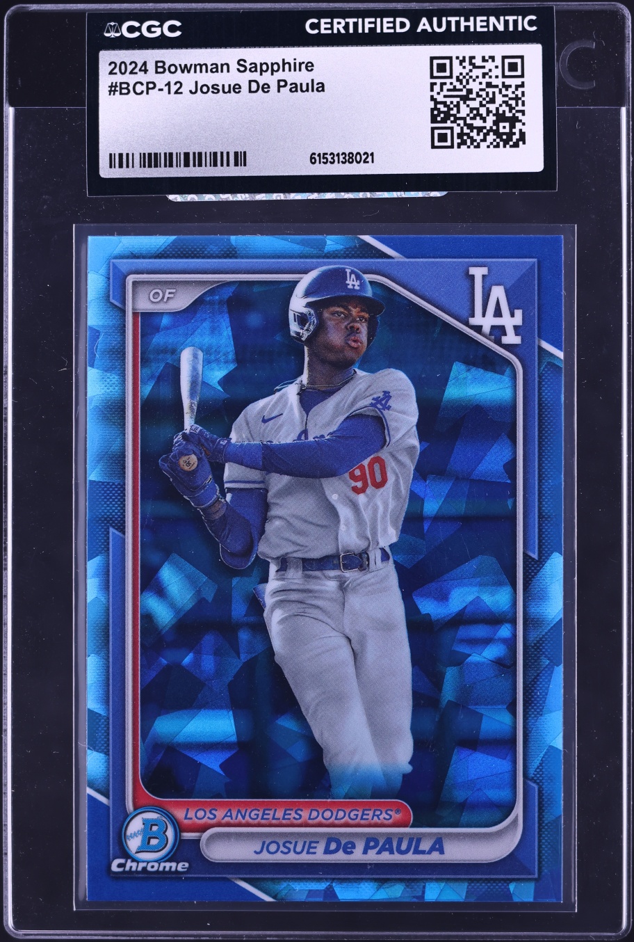 2024 Bowman Sapphire Josue De Paula #BCP-12 CGC AUTH