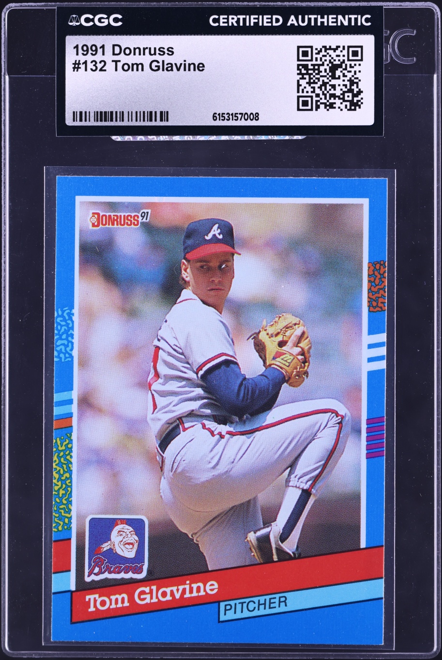 1991 Donruss Tom Glavine #132 CGC AUTH