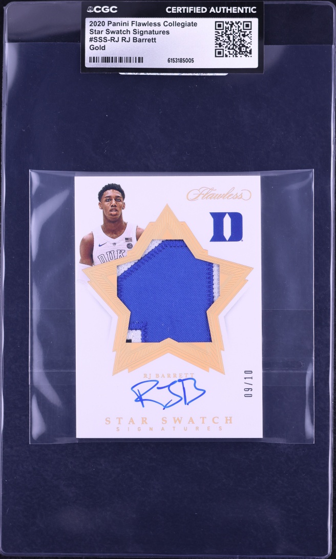 2019 Panini Illusions Trophy Collection Emerald RJ Barrett ROOKIE