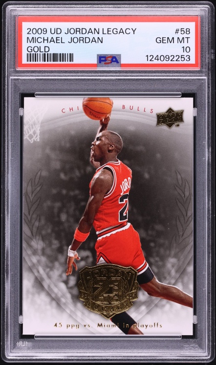 2009 Upper Deck Jordan Legacy Gold Michael Jordan #58 PSA 10 GEM MINT
