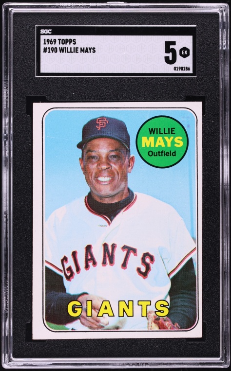 1969 Topps Willie Mays #190 SGC 5 EX