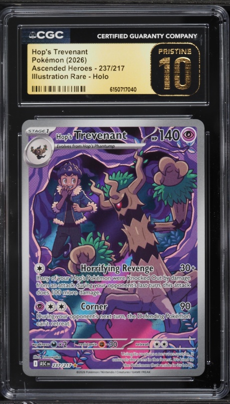 2026 Pokemon Mega Evolution Ascended Heroes IR Hop's Trevenant #237 CGC 10 PRISTINE