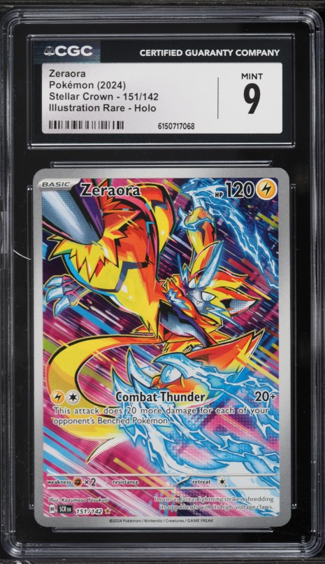 2024 Pokemon Scarlet & Violet Stellar Crown IR Zeraora #151 CGC 9 MINT