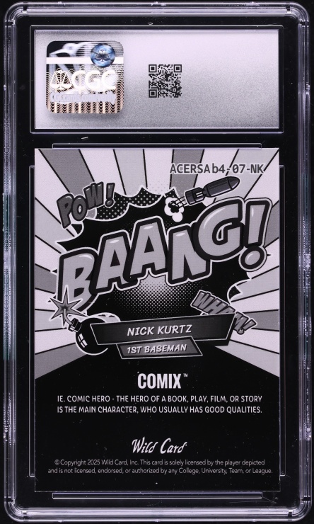 2025 Wild Card Comix Epic Silver Age True Nick Kurtz ROOKIE 1/1 #ACERSAb4-07-NK CGC 10 GEM MINT