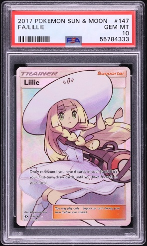 2017 Pokemon Sun & Moon Full Art Lillie #147 PSA 10 GEM MINT