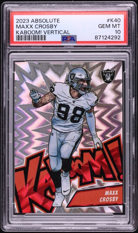 2023 Absolute Kaboom! Vertical Maxx Crosby #K40 PSA 10 GEM MINT