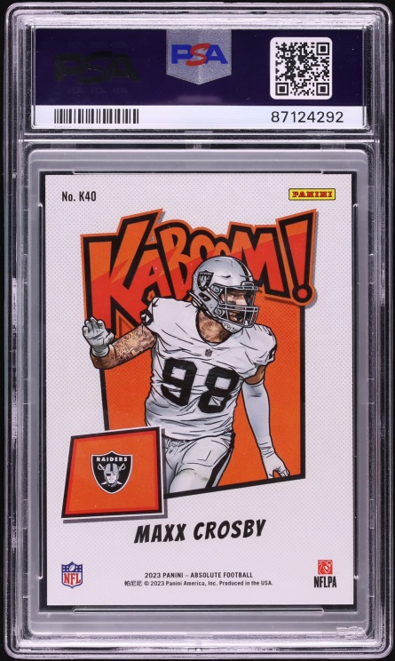 2023 Absolute Kaboom! Vertical Maxx Crosby #K40 PSA 10 GEM MINT